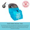 Picture of J.L. Childress Gate Check Bag for Car Seats - Travel Bag for Airplane - Includes AIRTAG Holder - Fits All Baby Car Seats, Infant Carriers & Child Booster Seats, Neon Blue
