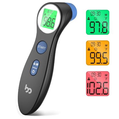 Picture of Forehead Thermometer for Adults and Kids, Digital Touchless Thermometer for Baby, Infants and Toddlers, 3 Color Fever Alarm, FSA HSA Eligible,1s Fast Accurate Reading, Non Contact