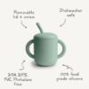 Picture of mushie 100% Silicone Training Cup & Straw for Toddlers | 6 Months+ (Ivory)