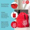 Picture of J.L. Childress Gate Check Bag for Car Seats - Travel Bag for Airplane - Includes AIRTAG Holder - Fits All Baby Car Seats, Infant Carriers & Child Booster Seats, Red