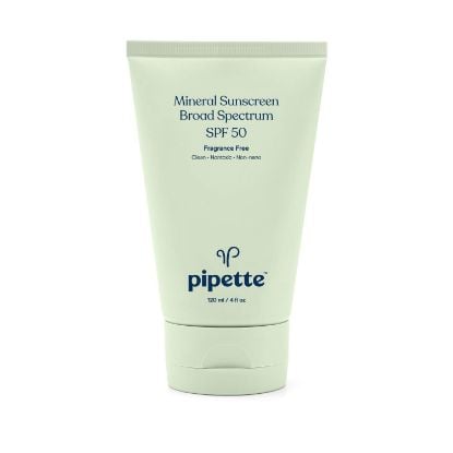 Picture of Pipette Mineral Sunscreen - SPF 50 Broad Spectrum Baby Sunblock with Non-Nano Zinc, UVB/UVA Non-Toxic Sun Protection for Kids & Sensitive Skin, 4 fl oz