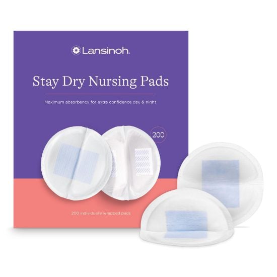 Picture of Lansinoh Stay Dry Disposable Nursing Pads, Soft and Super Absorbent Breast Pads, Breastfeeding Essentials for Moms, 200 Count