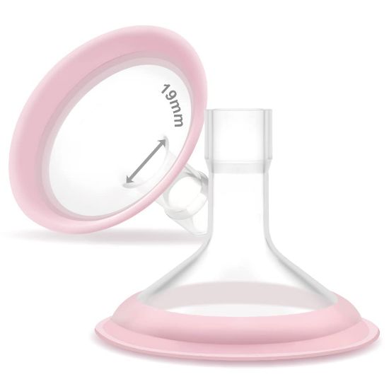 Picture of Maymom 19mm MyFit Shields, Pano Series; Compatible with Medela Breast Pump- PersonalFit, Freestyle, Harmony, Maxi, Freestyle Flex Connector; Connect to Maymom Widemouth/Narrow Connector, 2pcs
