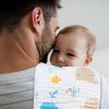 Picture of Looxii Muslin Burp Cloths 100% Cotton Muslin Cloths Large 20''x10'' Extra Soft and Absorbent 6 Pack Baby Burping Cloth (Whale)