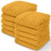Picture of Baby Washcloths, Muslin Cotton Baby Towels Large 10”x10” Wash Cloths Soft on Sensitive Skin, Absorbent for Boys & Girls, Newborn & Toddlers Bibs & Burp Cloths Essentials Set (Turmeric, Pack of 10)