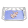 Picture of GUNTAIL 2 Pack Satin Soft Crib Sheet for Baby with Sensitive Hair Silky Baby Mattress Sheet Blue and Green Unisex 52’’x28’’x8’’ Fitted Sheets