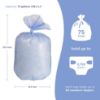 Picture of Ubbi Diaper Pail Plastic Bags, Disposable Baby Waste Bags, 3 Pack, 75 Count, 13-Gallon Bags