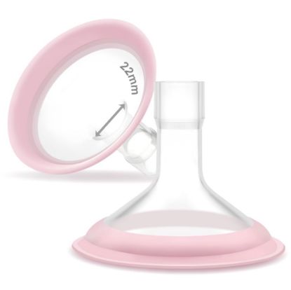 Picture of 22mm Maymom MyFit Shields, Pano Series; Compatible with Medela Breast Pump- PersonalFit, Freestyle, Harmony, Maxi, Freestyle Flex Connector; Connect to Maymom Widemouth/Narrow Connector, 2pcs
