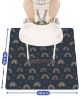 Picture of Blissful Diary Baby Splat Mat for Under High Chair, 50.4 x 50.4 Inch Wipeable Splash Mat, Waterproof and Washable, Anti-Slip Floor Protector, Retro Rainbow