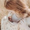Picture of Konssy Muslin Nursing Cover for Baby Breastfeeding, Breathable 100% Cotton Breastfeeding Cover with Rigid Hoop for Mother Nursing Apron, Multi-use Carseat Canopy (Blossom)