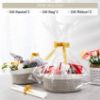 Picture of 2 Pack Small Woven Basket with Gift Bags and Ribbons, Empty Decorative Gift Chest Box, Cute Baby Gift Basket for Nursery, Cotton Rope Room Shelf Storage Basket with Handles, All 12"x 8"x 5",Brown