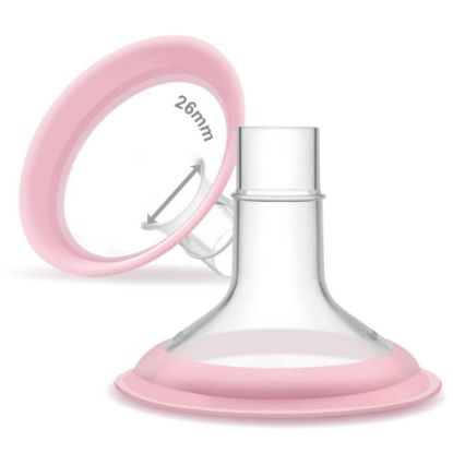 Picture of 26mm Maymom MyFit Shields, Pano Series; Compatible with Medela Breast Pump- PersonalFit, Freestyle, Harmony, Maxi, Freestyle Flex Connector; Connect to Maymom Widemouth/Narrow Connector, 2pcs