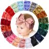 Picture of doboi Baby Girl Headbands Set - 20pcs Hair Bows and Nylon Headbands, Big Bows for Infant, Newborn, and Toddler Girls