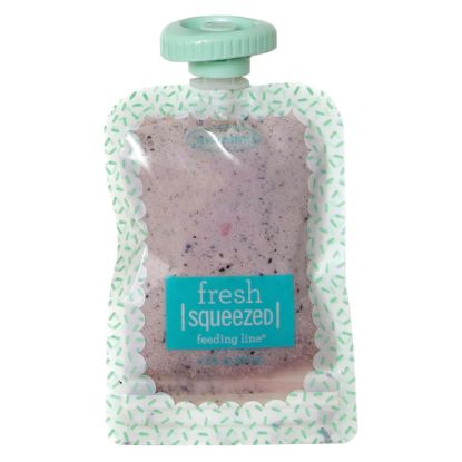 Picture of Infantino Reusable Squeeze Pouches for Homemade Baby Food, 3.5 oz, Pack of 25 - BPA, PVC, and Phthalate-Free, Freezer-Safe, with Clear Window and Labeling Space