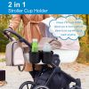 Picture of Accmor Stroller Cup Holder, Bike Cup Holder, Universal Cup Holder for Uppababy Nuna Doona Strollers, 2-in-1 Cup Phone Holder for Stroller, Bike, Wheelchair, Walker, Scooter