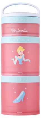 Picture of Whiskware Disney Princess Cinderella, Stackable Snack Containers for Babies, Kids, and Toddlers, 3 Stackable Snack Cups for School or Travel, Backpack and Cupholder Friendly, Glass Slipper