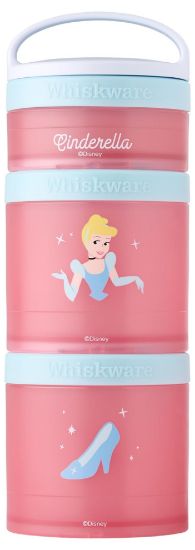 Picture of Whiskware Disney Princess Cinderella, Stackable Snack Containers for Babies, Kids, and Toddlers, 3 Stackable Snack Cups for School or Travel, Backpack and Cupholder Friendly, Glass Slipper