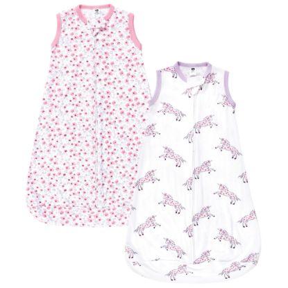 Picture of Hudson Baby Unisex Baby Cotton Wearable Sleeping Bag, Sack, Blanket, Floral Unicorn Sleeveless, 3-9 Months