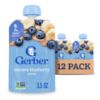 Picture of Gerber Stage 2 Baby Food, Banana Blueberry Puree Pouch, 2 Servings of Fruit, No Added Sweetener, No Artificial Colors or Flavors, 12-Pack