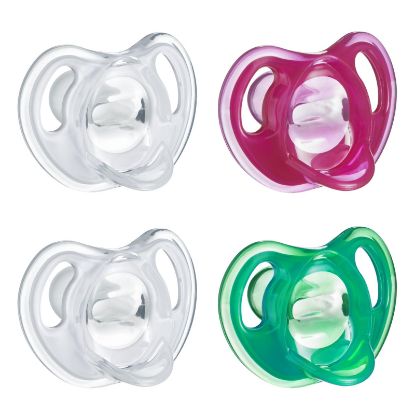 Picture of Tommee Tippee Ultra-light Pacifier, 18-36m, 4 Pack, Symmetrical One-Piece Design, BPA-free Silicone Binkies, Lightweight, Breathable Air Holes