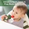 Picture of Haakaa Baby Fruit Food Feeder & Mini Freezer Nibble Tray Combo, Breastmilk Popsicle Molds for Baby Cooling Relief, BPA Free Silicone Feeder for Safe Infant Self Feeding, 4 Month+(Olive Green)