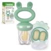 Picture of Haakaa Baby Fruit Food Feeder & Mini Freezer Nibble Tray Combo, Breastmilk Popsicle Molds for Cooling Relief, BPA Free Silicone Feeder for Safe Infant Self Feeding, 4 Month+ (Pea Green)