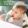 Picture of Haakaa Baby Fruit Food Feeder & Mini Freezer Nibble Tray Combo, Breastmilk Popsicle Molds for Cooling Relief, BPA Free Silicone Feeder for Safe Infant Self Feeding, 4 Month+ (Pea Green)
