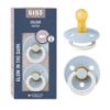 Picture of BIBS Pacifiers Colour Collection | Natural Rubber Baby Pacifier | Set of 2 BPA-Free Soothers | Made in Denmark | 6+ Months (Pack of 2) | Baby Blue Night