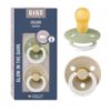 Picture of BIBS Pacifiers Colour Collection | Natural Rubber Baby Pacifier | Set of 2 BPA-Free Soothers | Made in Denmark | 18+ Months (Pack of 2) | Sage Glow/Vanilla Glow