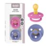 Picture of BIBS Pacifiers Colour Collection | Natural Rubber Baby Pacifier | Set of 2 BPA-Free Soothers | Made in Denmark | 6+ Months (Pack of 2) | Bubblegum/Peri