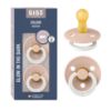 Picture of BIBS Pacifiers Colour Collection | Natural Rubber Baby Pacifier | Set of 2 BPA-Free Soothers | Made in Denmark | 6+ Months (Pack of 2) | Blush Night