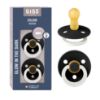Picture of BIBS Pacifiers Colour Collection | Natural Rubber Baby Pacifier | Set of 2 BPA-Free Soothers | Made in Denmark | 6+ Months (Pack of 2) | Black Night