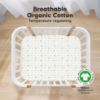 Picture of 2-Pack Mini Crib Sheets Fitted - Pack N Play Sheets for Pack and Play Mattress, Organic Cotton, Soft & Breathable Jersey Playard Bedding, Neutral Mini Toddler Bed Cover for Boys, Girls (Tropic Oasis)