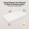 Picture of 2-Pack Mini Crib Sheets Fitted - Pack N Play Sheets for Pack and Play Mattress, Organic Cotton, Soft & Breathable Jersey Playard Bedding, Neutral Mini Toddler Bed Cover for Boys, Girls (Tropic Oasis)