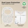 Picture of 8-Pack Organic Baby Bibs for Boys, Girls - Soft Cotton Drooling and Teething Bibs for Baby Girl & Boy, Extra Absorbent, Easy To Clean & Put On for Toddler, Newborn, Infant 0-24 Months (Prairie)