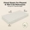 Picture of 2-Pack Mini Crib Sheets Fitted - Pack N Play Sheets for Pack and Play Mattress, Organic Cotton, Soft & Breathable Jersey Playard Bedding, Neutral Mini Toddler Bed Cover for Boys, Girls (Pine Grove)