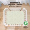 Picture of 2-Pack Mini Crib Sheets Fitted - Pack N Play Sheets for Pack and Play Mattress, Organic Cotton, Soft & Breathable Jersey Playard Bedding, Neutral Mini Toddler Bed Cover for Boys, Girls (Foxtrot)