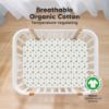 Picture of 2-Pack Mini Crib Sheets Fitted - Pack N Play Sheets for Pack and Play Mattress, Organic Cotton, Soft & Breathable Jersey Playard Bedding, Neutral Mini Toddler Bed Cover for Boys, Girls (Dragon Tale)