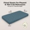 Picture of 2-Pack Mini Crib Sheets Fitted - Pack N Play Sheets for Pack and Play Mattress, Organic Cotton, Soft & Breathable Jersey Playard Bedding, Neutral Mini Toddler Bed Cover for Boys, Girls (Dragon Tale)