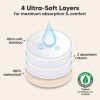 Picture of Organic Nursing Pads - 14 Washable Viscose Derived from Bamboo Breastfeeding Pads, Wash Bag, Reusable Breast Pads for Breastfeeding, Nipple Pads for Breastfeeding Essentials(Bare Beige, M 3.9")
