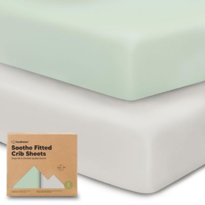 Picture of KeaBabies 2-Pack Organic Crib Sheets for Boys, Girls - 52x28 Fitted Crib Mattress Sheet Neutral, Breathable Jersey Cotton Cover for Baby Bed, Toddler Mattress, Soft & Cute Prints (Sage)