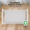 Picture of KeaBabies 2-Pack Organic Crib Sheets for Boys, Girls - 52x28 Fitted Crib Mattress Sheet Neutral, Breathable Jersey Cotton Cover for Baby Bed, Toddler Mattress, Soft & Cute Prints (Sage)