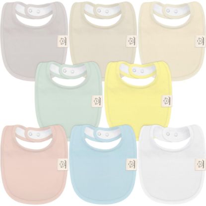 Picture of 8-Pack Organic Baby Bibs for Boys, Girls - Soft Cotton Drooling and Teething Baby Bibs, Baby Girl Bibs, Baby Boy Bibs, Baby Drool Bibs for Baby Girl, Boy, Newborn Infant Bibs(Dawn)