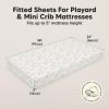 Picture of 2-Pack Mini Crib Sheets Fitted, Pack and Play Sheets - Organic Cotton Pack N Play Sheets for Pack and Play Mattress, Playard Baby Crib Sheets, Jersey Crib Sheets Neutral for Boys, Girls (Prairie)