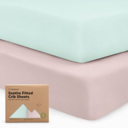 Picture of KeaBabies 2-Pack Organic Crib Sheets for Boys, Girls, Jersey Fitted Crib Sheet, Baby Crib Sheets Neutral, Cotton Breathable Crib Sheet, Cute Printed Crib Mattress Sheet, Baby Mattress Sheets (Pastel)