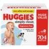 Picture of Huggies Simply Clean Unscented Baby Diaper Wipes, 11 Flip-Top Packs (704 Wipes Total), Packaging May Vary