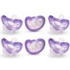 Picture of RaZbaby Jollypop Pacifier for Newborns & Up, USA Made, Natural Shaped Orthodontic Binky, Lovingly Shared in NICUs & Hospitals Worldwide, Medical-Grade 100% BPA-Free - 0-3 Months, 6 Pack - Lavender
