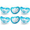 Picture of RaZbaby Jollypop Pacifier for Newborns & Up, USA Made, Natural Shaped Orthodontic Binky, Lovingly Shared in NICUs & Hospitals Worldwide, Medical-Grade 100% BPA-Free - 0-3 Months, 6 Pack - Blue