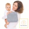 Picture of Lovely Care 12 Pack Muslin Burp Cloths 100% Cotton Muslin Cloths Large 20''x10'' Extra Soft and Absorbent Baby Burping Cloth - Slate