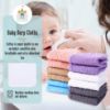 Picture of Cute Castle 12 Pack Muslin Burp Cloths for Baby - Ultra-Soft 100% Cotton Baby Washcloths - Large 20'' by 10'' Super Absorbent Milk Spit Up Rags - Burpy Cloths for Unisex, Boy, Girl - Multicolor